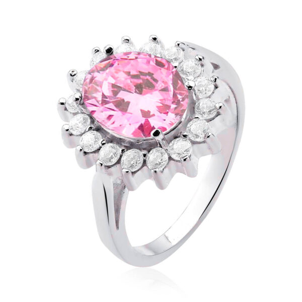 Anel Rainha Oval Rosa