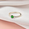 Anel Tiffany Solitário 5mm Verde Esmeralda - Imagem 2
