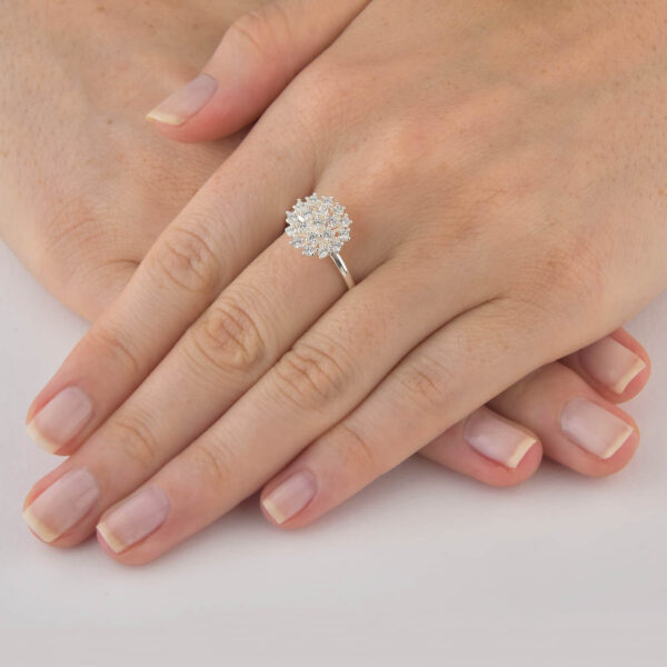 Anel Cacho de Flor com Zircônia Cristal - Image 3