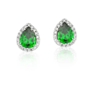 Brinco Princesa Gota Verde Esmeralda