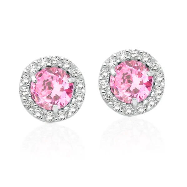 Brinco Princesa Redondo Rosa