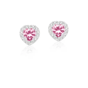 Brinco Princesa Coração Rosa