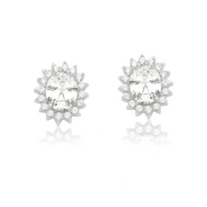 Brinco Rainha Oval Cristal