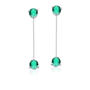 Brinco Ponto De Luz Pendente Turmalina Paraiba