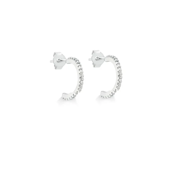 Bringo Meia Argola com Zirconias