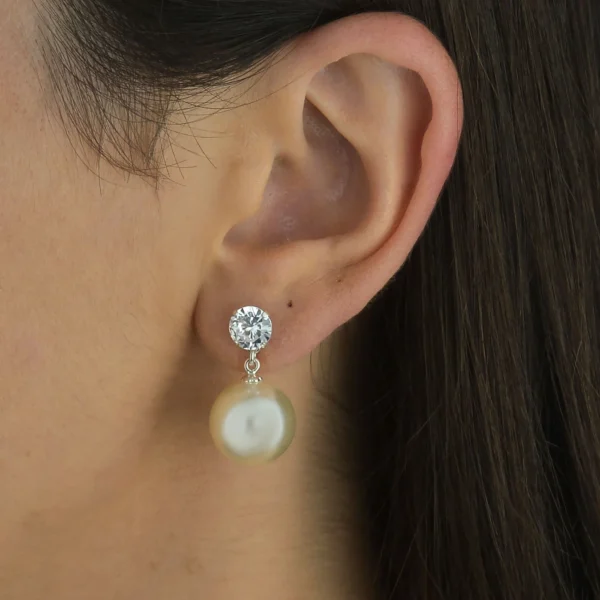 Brinco Perola e Zirconia - Imagem 3