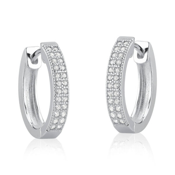 Bringo Argola Tripla M com Zirconias