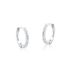 Brinco Argola Fina com Zirconias G