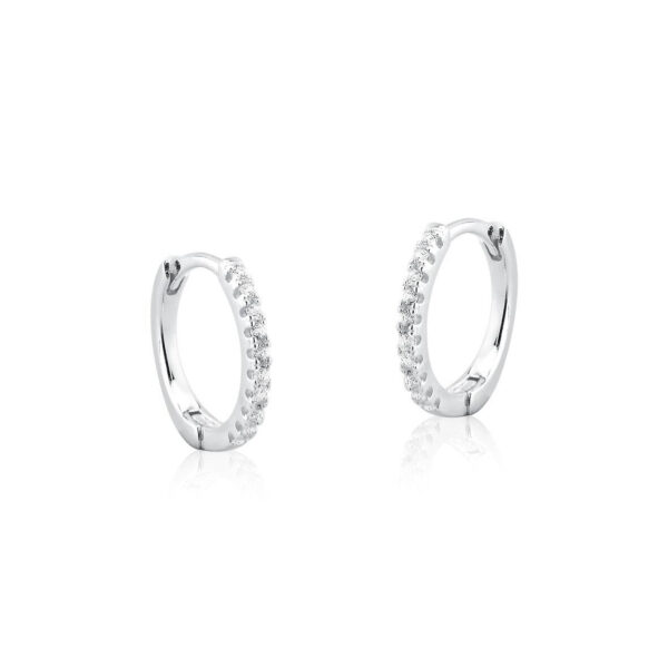 Brinco Argola Fina com Zirconias G