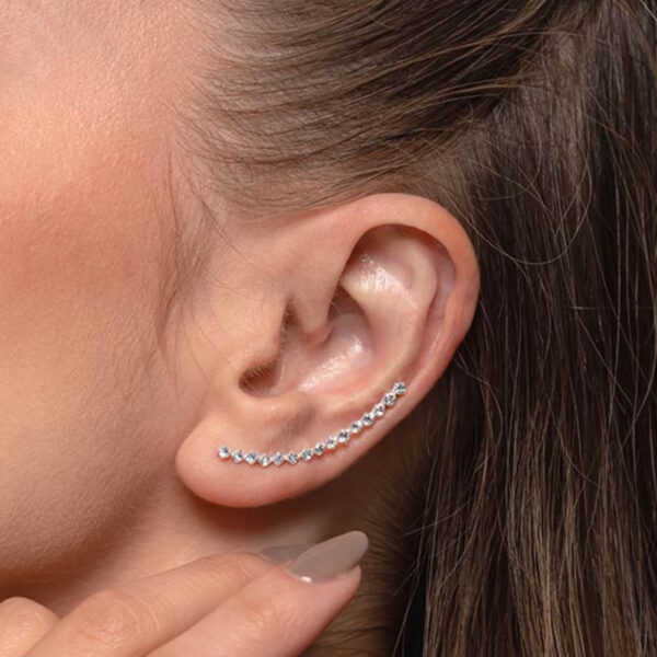 Brinco Ear Cuff 15 Zircônias Cristais - Image 3