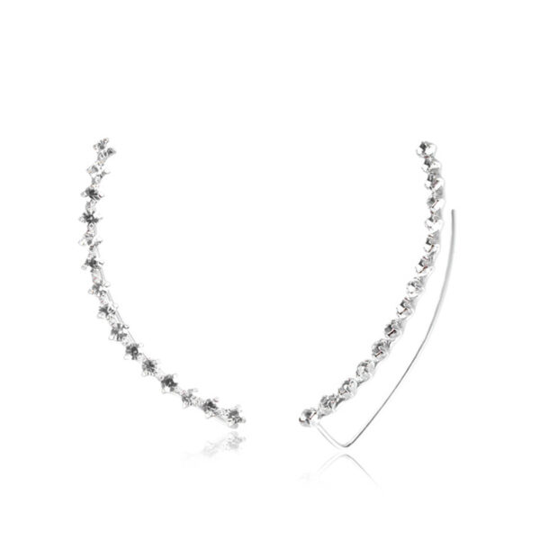 Brinco Ear Cuff 15 Zircônias Cristais