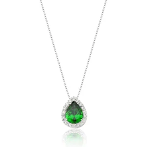Colar Princesa Gota Verde Esmeralda