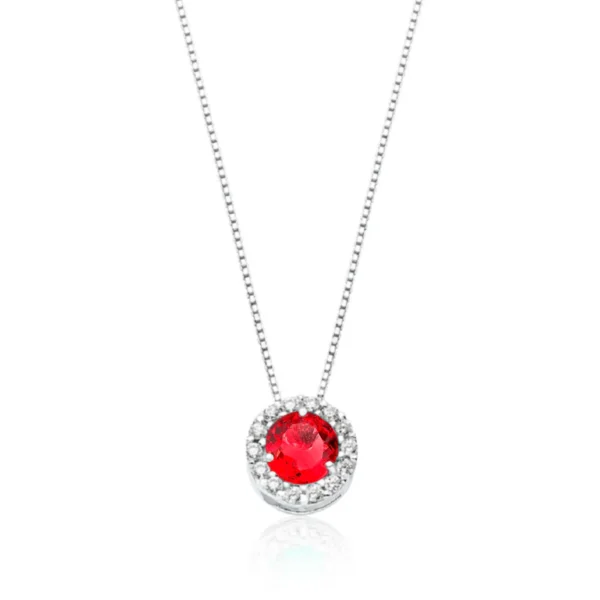 Colar Princesa Redondo Jade Vermelho