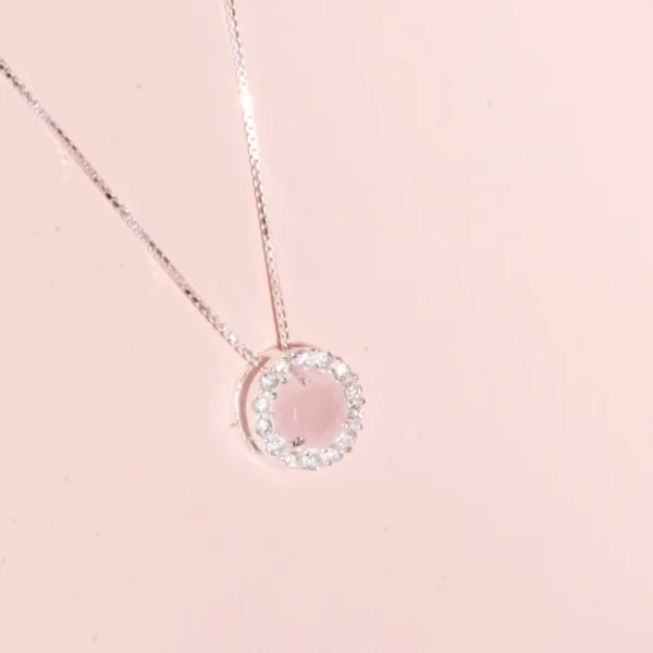 Colar Princesa Redondo Rosa Milk - Imagem 2