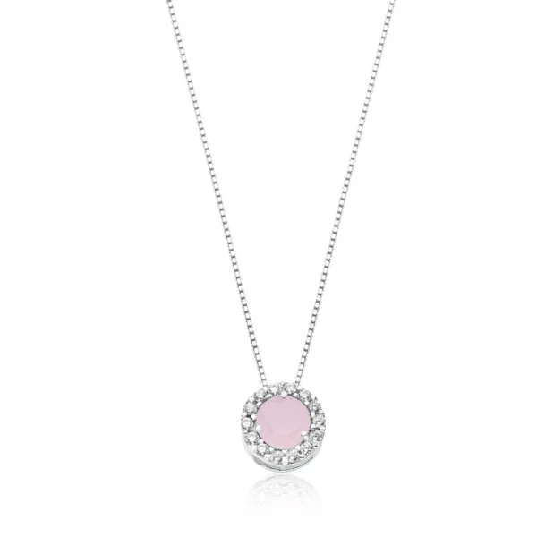 Colar Princesa Redondo Rosa Milk