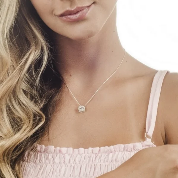Colar Princesa Coração Redondo Zirconia Cristal - Image 2