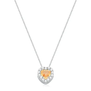 Colar Princesa Coração Topázio Imperial