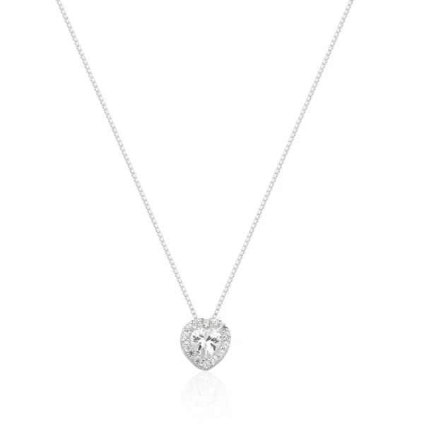 Colar Princesa Coração Zircônia Cristal