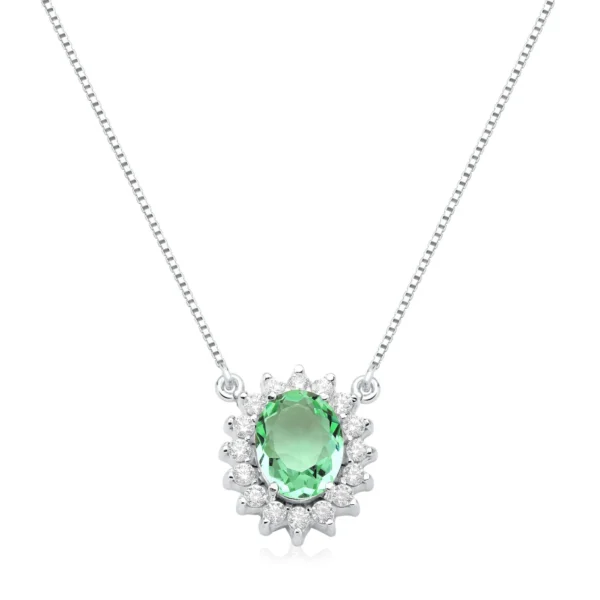 Colar Rainha Oval Paraiba Verde