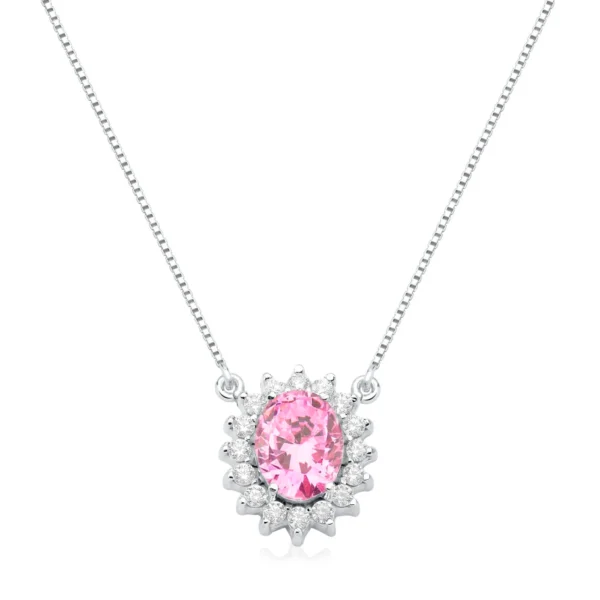 Colar Rainha Oval Rosa