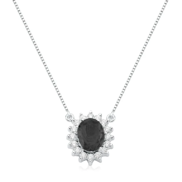 Colar Rainha Oval Onix