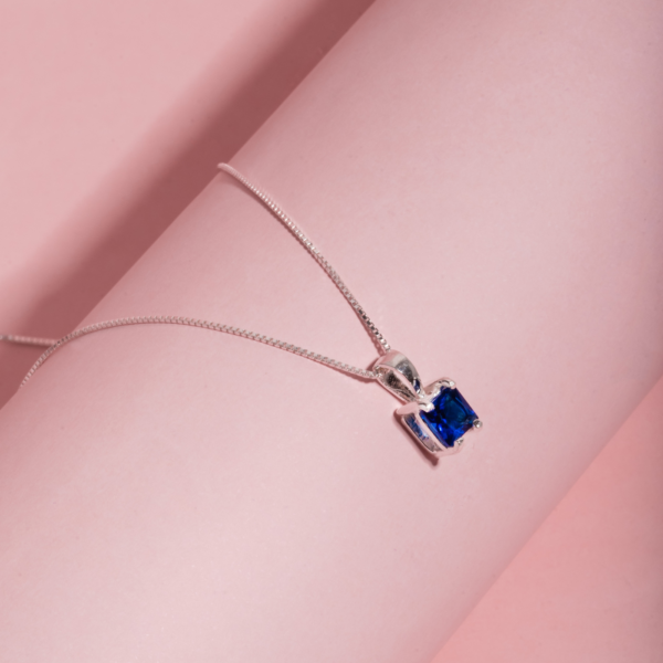 Colar Carre Azul Safira - Imagem 2