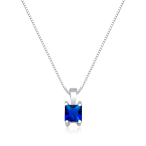 Colar Carre Azul Safira