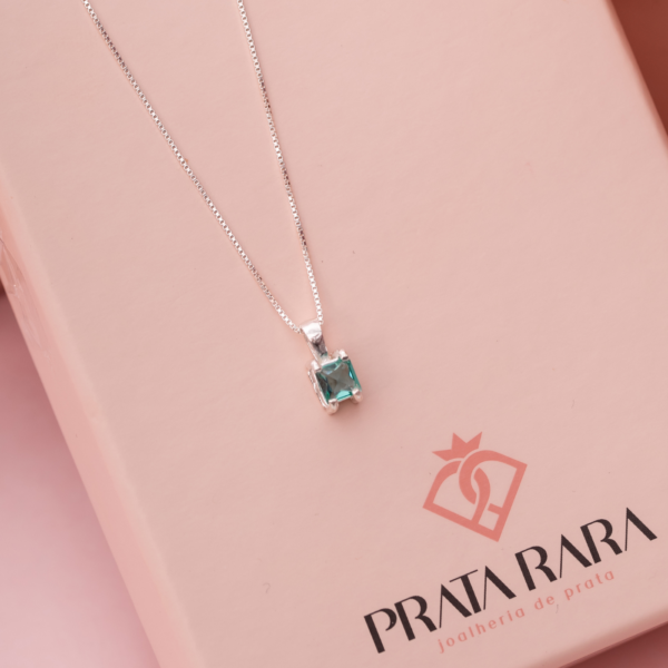 Colar Carre Turmalina Paraiba - Image 2