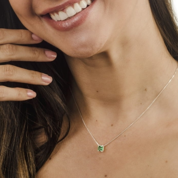 Colar Carre Verde Esmeralda - Image 3