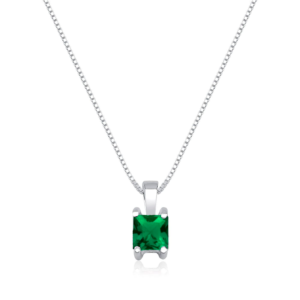 Colar Carre Verde Esmeralda