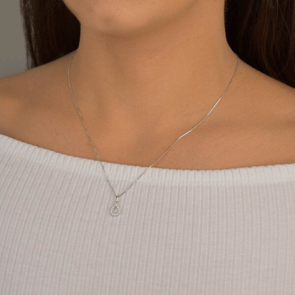 Colar Gota Com Zirconia - Imagem 3