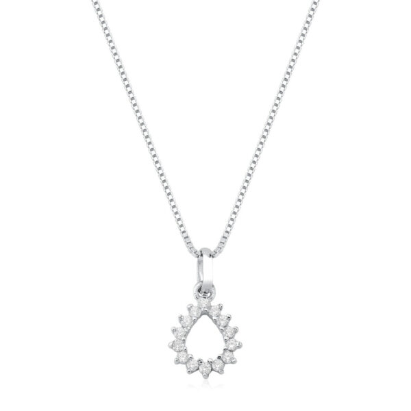 Colar Gota Com Zirconia