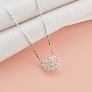 Colar Flor Com Zircônia