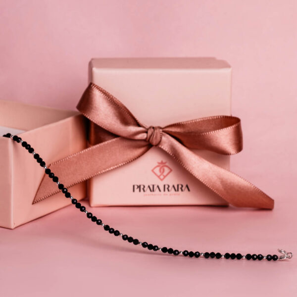 Pulseira Pedras Natural e Bolinhas Onix