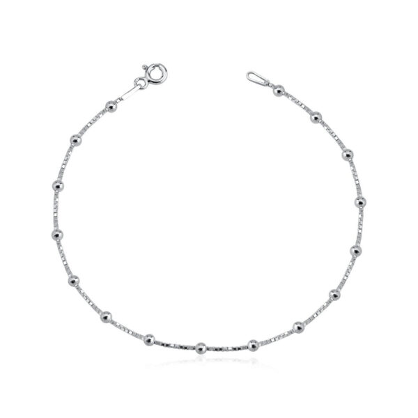 Pulseira Com Quinze Bolinhas de Prata