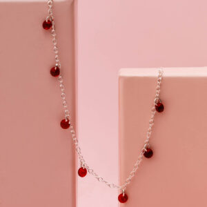 Pulseira Sete Cristais Jade Vermelha
