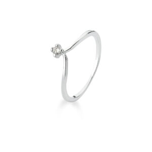 Anel Solitario Zirconia Cristal