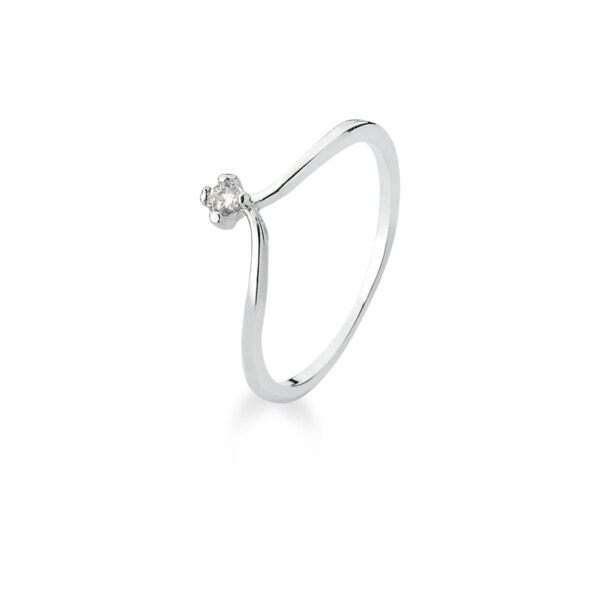 Anel Solitario Zirconia Cristal