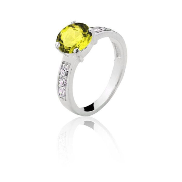 Anel Solitario Cartier 8mm Safira Amarela