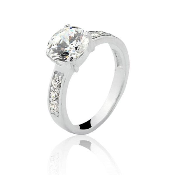 Anel Solitario Cartier 8mm Zircônia Cristal