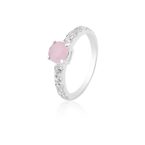 Anel Solitario Tiffany Rosa Milk