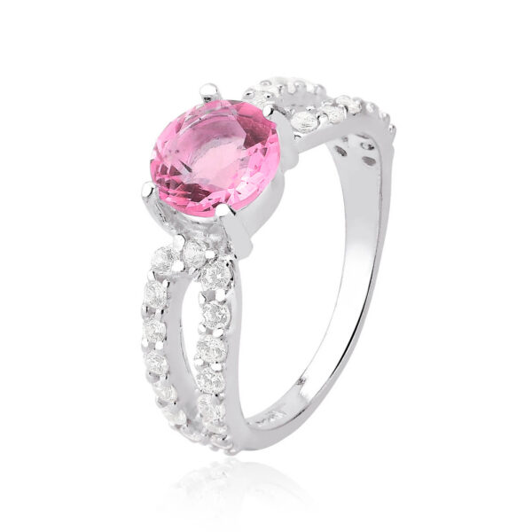 Anel Solitario Cartier 8mm Duplo Rosa