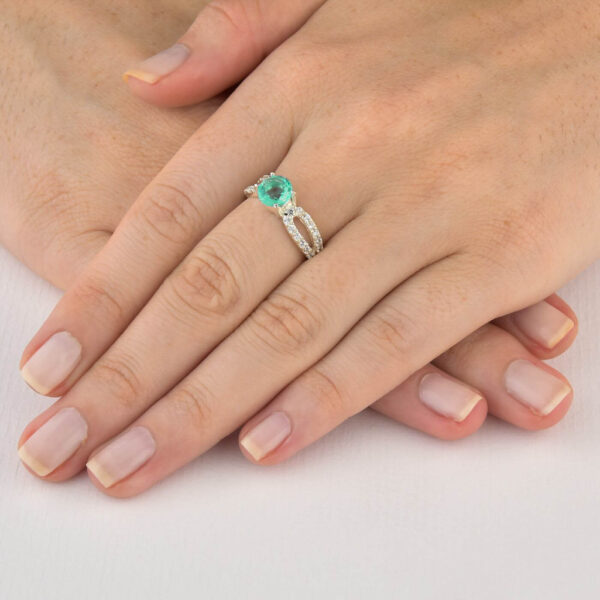 Anel Solitario Cartier 8mm Duplo Turmalina Paraiba - Imagem 2