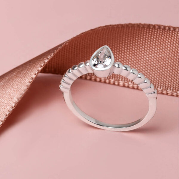 Anel Gota c/ Zirconia Cristal - Imagem 2
