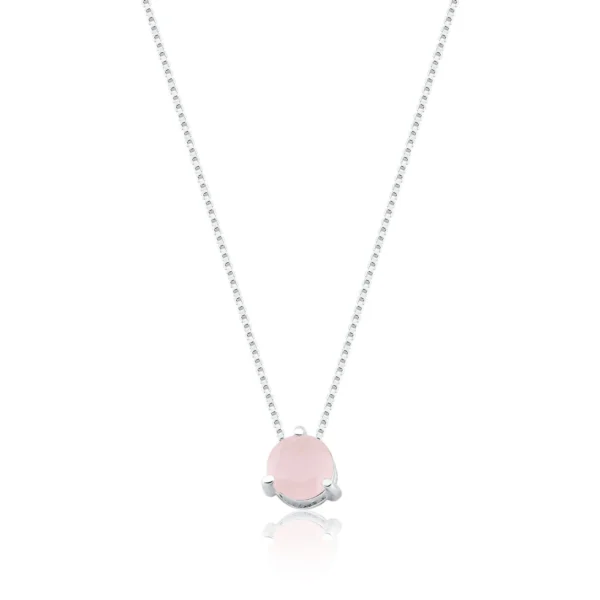 Colar Ponto de Luz Pequeno Rosa Milk