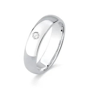 Aliança Abaulada 1 Zirconia 5mm