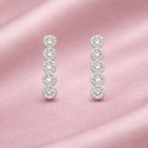 Brinco com Textura 10 Zircônias Cristais