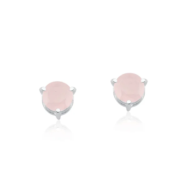 Brinco Ponto de Luz Pequeno Rosa Milk