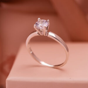 ANEL SOLITARIO 4 GARRAS ZIRCÔNIA CRISTAL