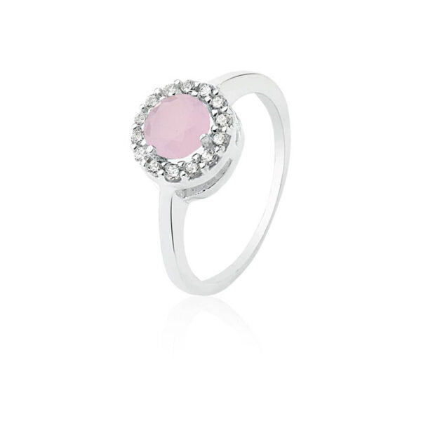 Anel Princesa Redondo Rosa Milk